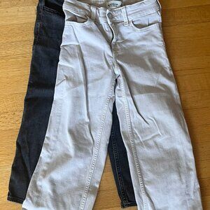 2-pack Abercrombie Kids Girls High Rise Wide Leg Jeans Girls 7/8 Short